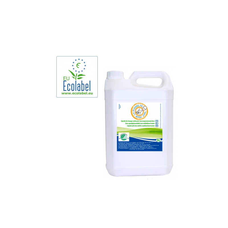 Produit Lessiviel ecolabel de rinçage pour lave-vaisselle - 5 Litres
